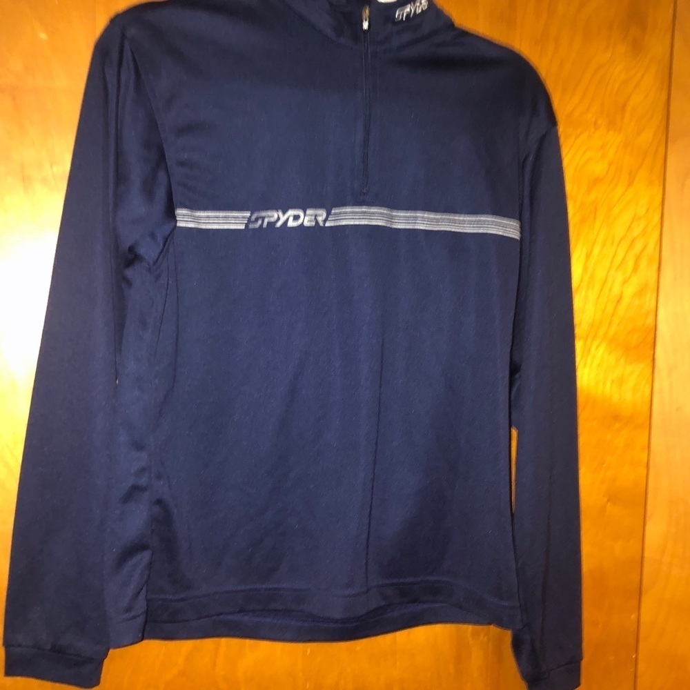 𝅺Spyder kids boys navy ski pullover shirt size 8